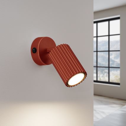 Nástenné bodové svietidlo KARBON 1xGU10/10W/230V červená
