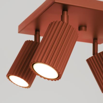 Bodové svietidlo KARBON 4xGU10/10W/230V červená