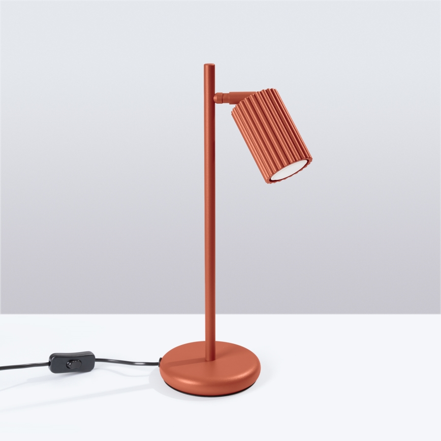 Stolná lampa KARBON 1xGU10/10W/230V červená