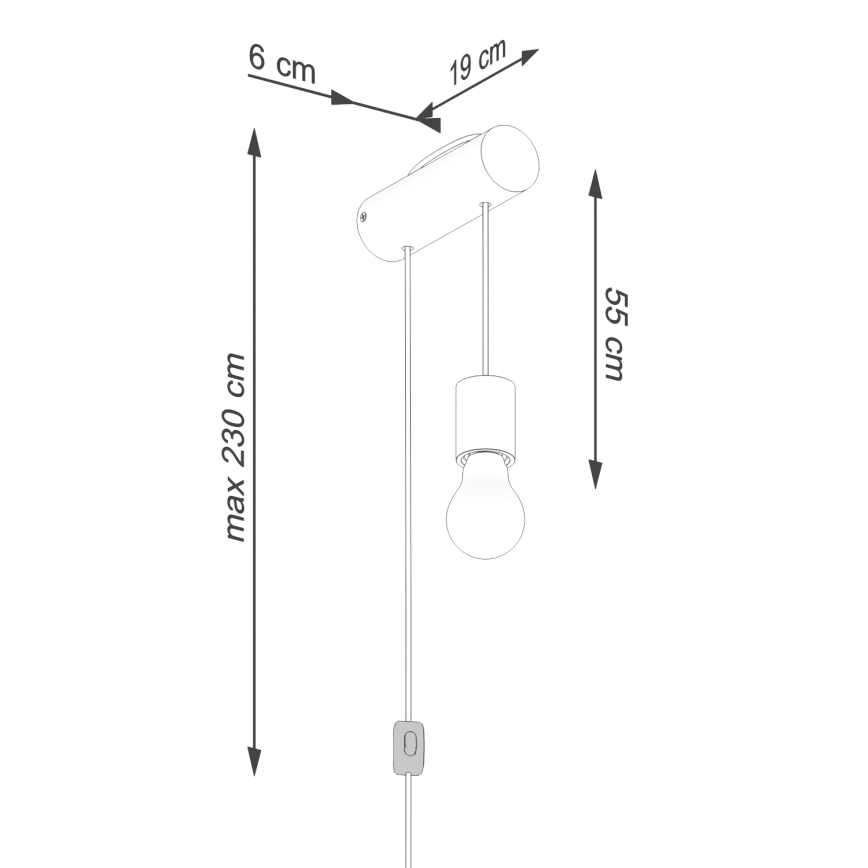 Nástenná lampa NIMBI 1xE27/15W/230V buk