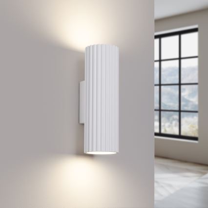Nástenné svietidlo KARBON 2xGU10/10W/230V biela