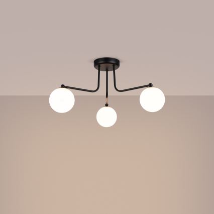 Luster na tyči ASTRAL 3xG9/8W/230V čierna