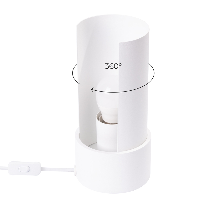 Stolná lampa FLASH 1xE27/15W/230V biela