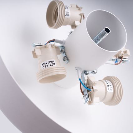 Stropné svietidlo OMIQ, 4×E27/15W/230V, priemer 30 cm, biele