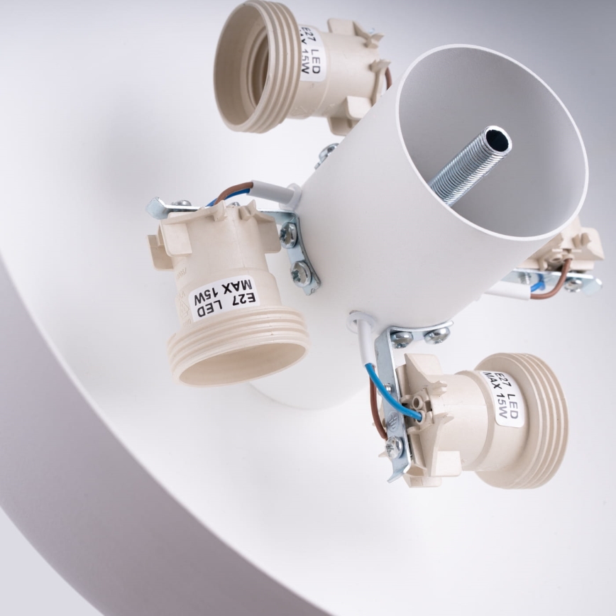 Stropné svietidlo OMIQ, 4×E27/15W/230V, priemer 30 cm, biele