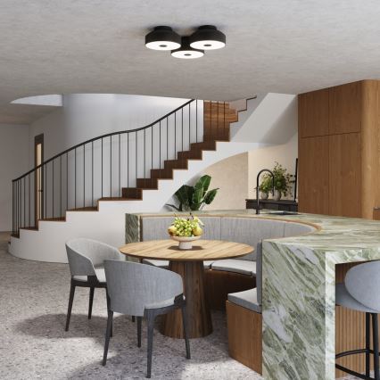 Stropné svietidlo OMIQ 4xE27/15W/230V pr. 30 cm čierna