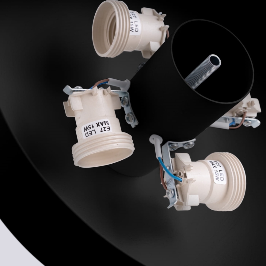 Stropné svietidlo OMIQ 4xE27/15W/230V pr. 30 cm čierna