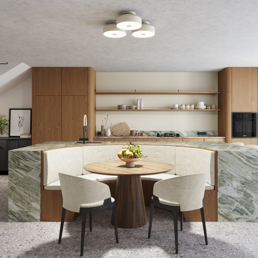 Stropné svietidlo OMIQ 4xE27/15W/230V pr. 30 cm krémové