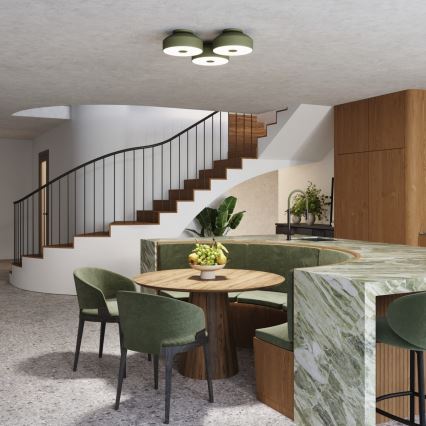 Stropné svietidlo OMIQ 4xE27/15W/230V pr. 30 cm zelené