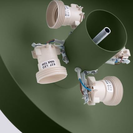 Stropné svietidlo OMIQ 4xE27/15W/230V pr. 30 cm zelené