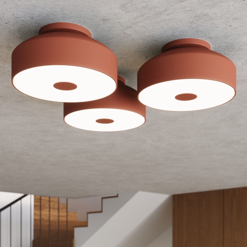 Stropné svietidlo OMIQ 4xE27/15W/230V priemer 30 cm červené