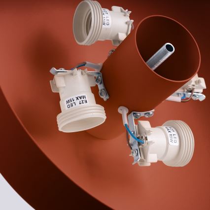 Stropné svietidlo OMIQ 4xE27/15W/230V priemer 30 cm červené