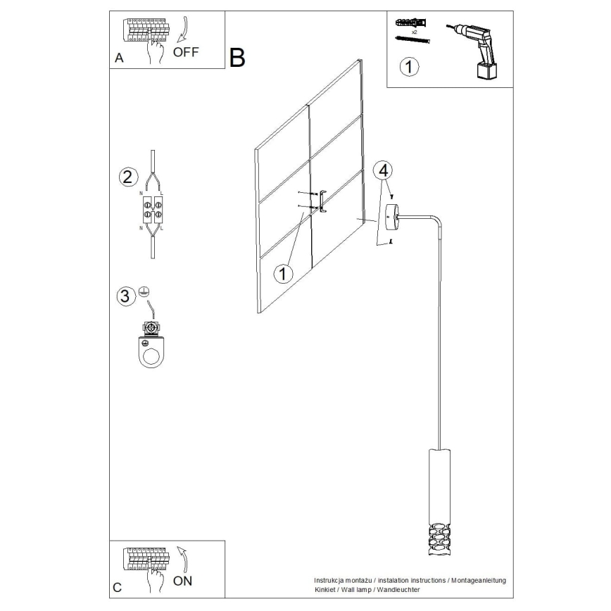 Nástenná lampa LIRO 1xGU10/10W/230V biela
