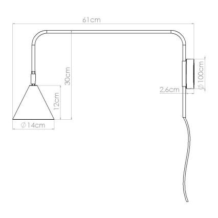 Nástenná lampa NOX 1xE14/10W/230V biela