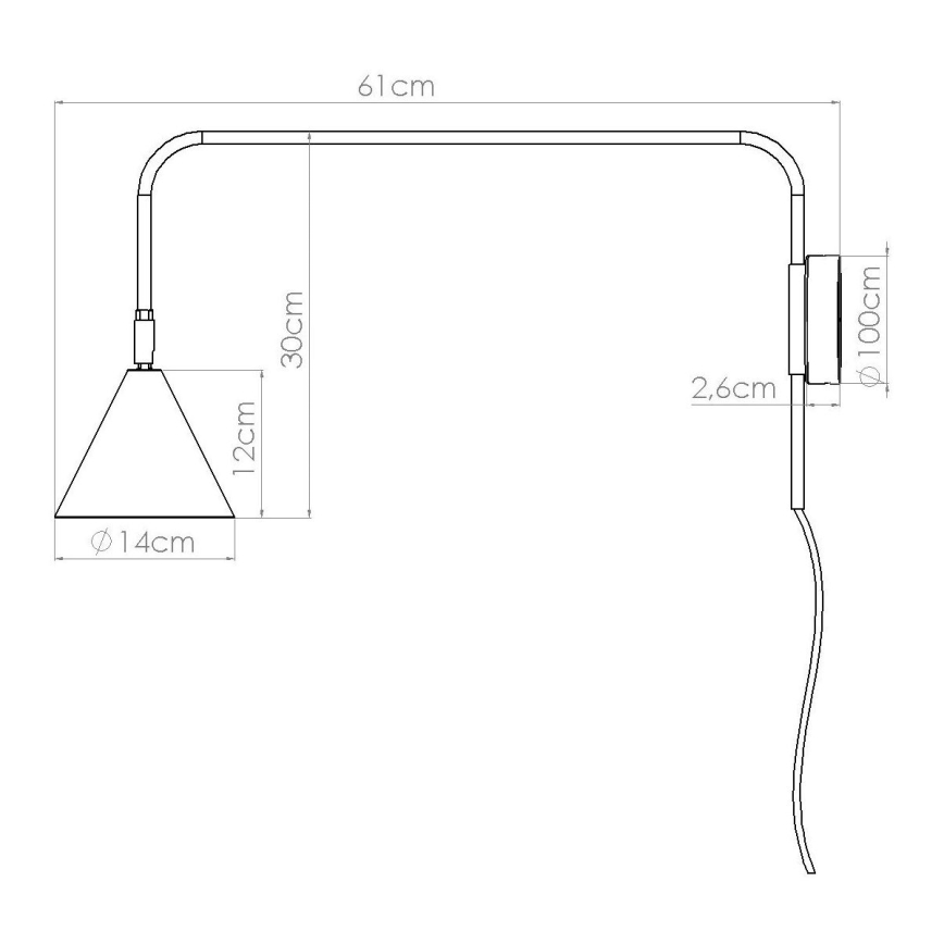 Nástenná lampa NOX 1xE14/10W/230V biela