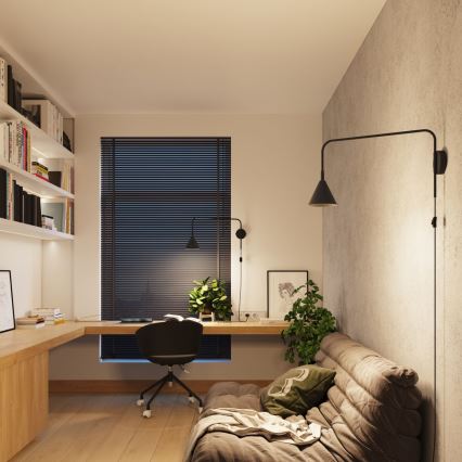 Nástenná lampa NOX 1xE14/10W/230V čierna