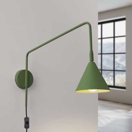 Nástenná lampa NOX 1xE14/10W/230V zelená