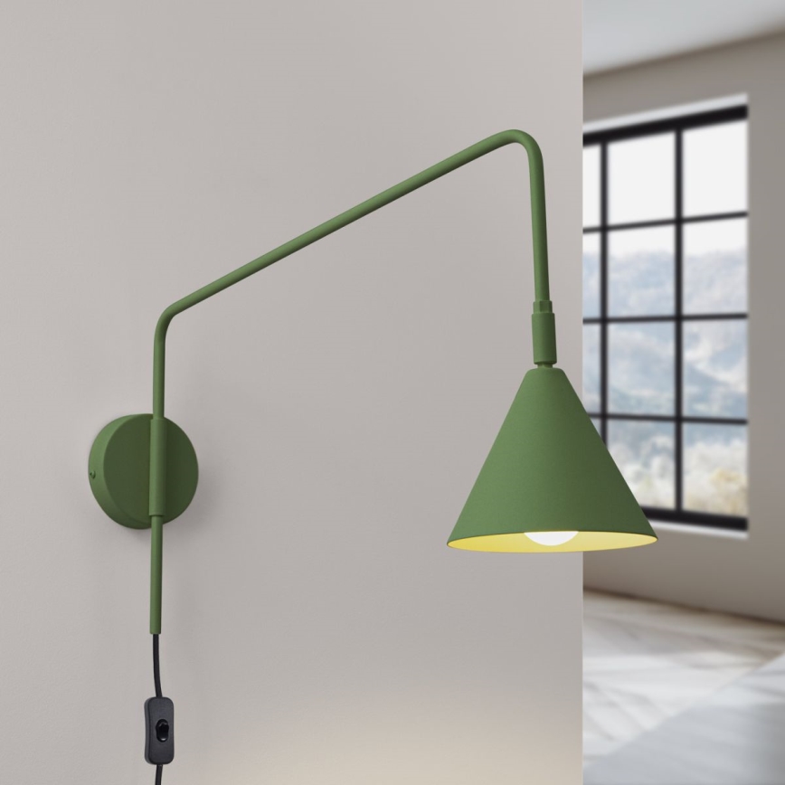 Nástenná lampa NOX 1xE14/10W/230V zelená