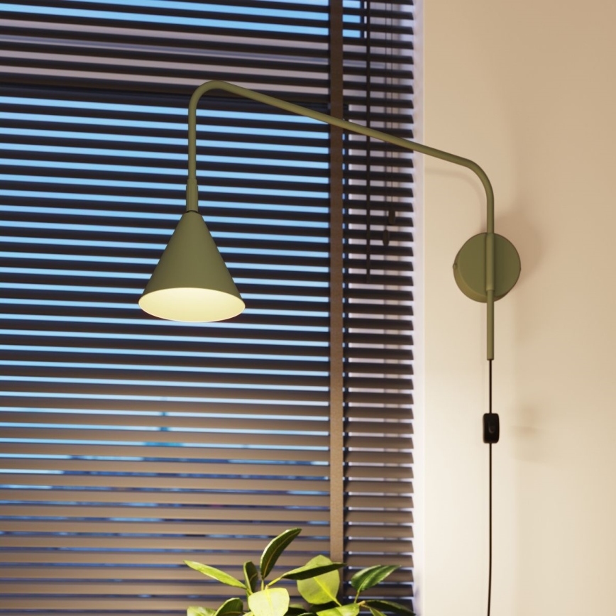 Nástenná lampa NOX 1xE14/10W/230V zelená
