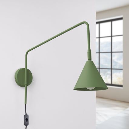 Nástenná lampa NOX 1xE14/10W/230V zelená