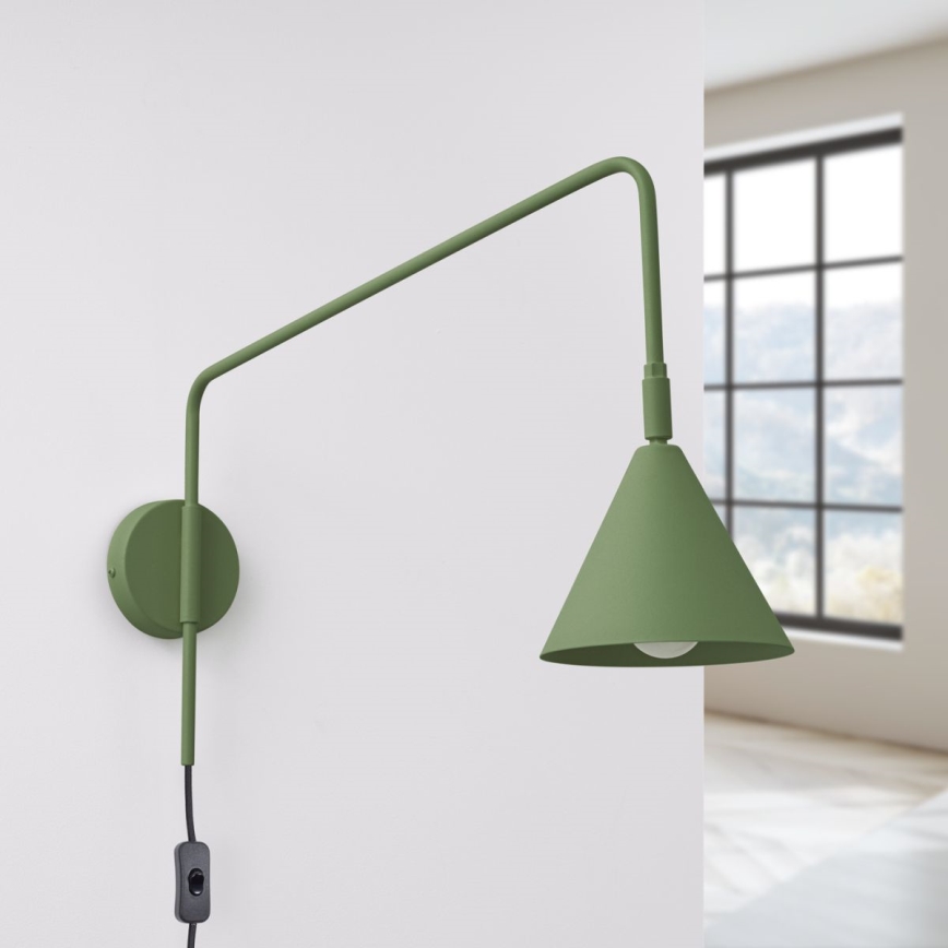 Nástenná lampa NOX 1xE14/10W/230V zelená