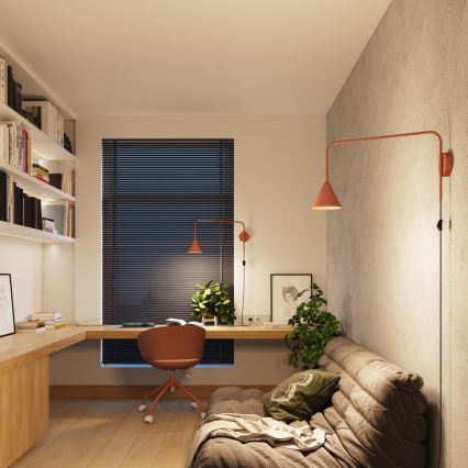 Nástenná lampa NOX 1xE14/10W/230V oranžová