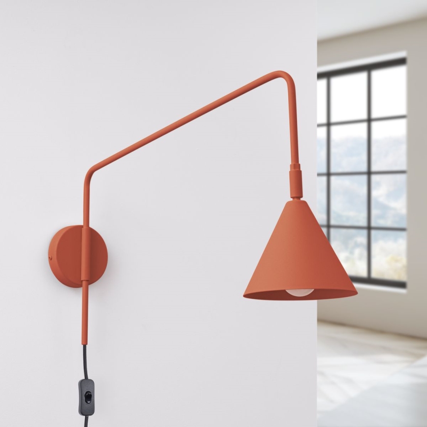 Nástenná lampa NOX 1xE14/10W/230V oranžová