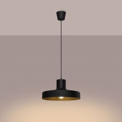 Luster na lanku BILO 1xE27/15W/230V pr. 35 cm čierna