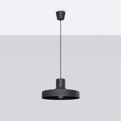 Luster na lanku BILO 1xE27/15W/230V pr. 35 cm čierna