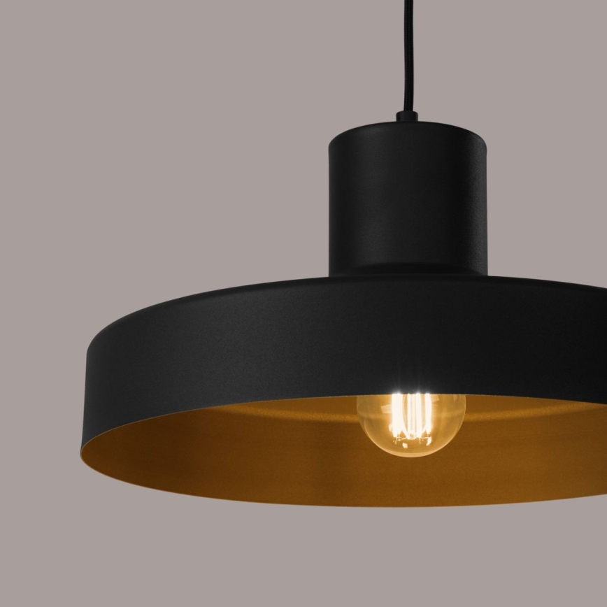 Luster na lanku BILO 1xE27/15W/230V pr. 35 cm čierna
