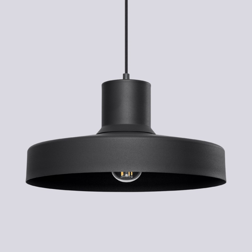 Luster na lanku BILO 1xE27/15W/230V pr. 35 cm čierna