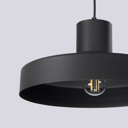 Luster na lanku BILO 1xE27/15W/230V pr. 35 cm čierna