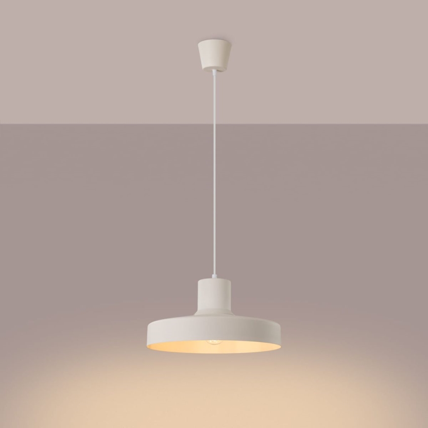 Luster na lanku BILO 1xE27/15W/230V pr. 35 cm krémová
