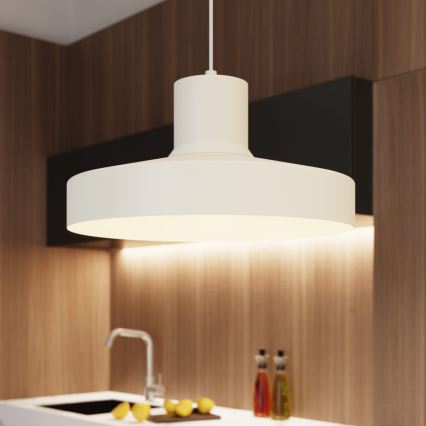 Luster na lanku BILO 1xE27/15W/230V pr. 35 cm krémová