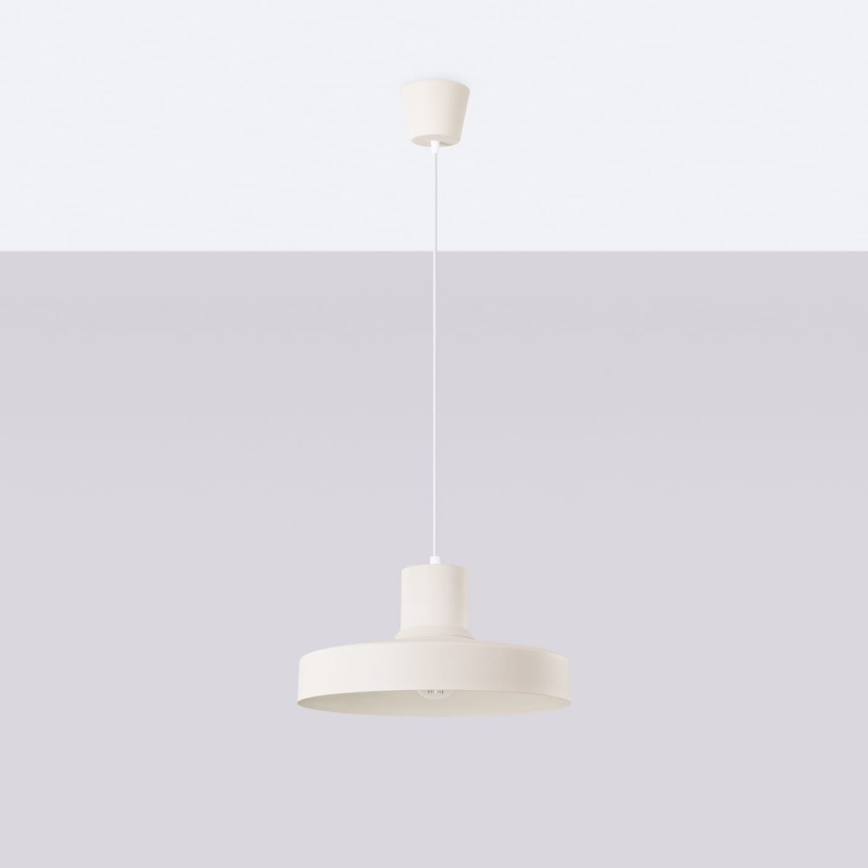 Luster na lanku BILO 1xE27/15W/230V pr. 35 cm krémová
