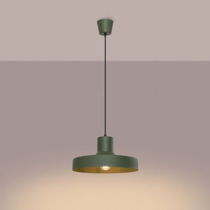 Luster na lanku BILO 1xE27/15W/230V pr. 35 cm zelená