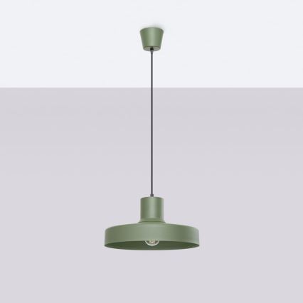 Luster na lanku BILO 1xE27/15W/230V pr. 35 cm zelená