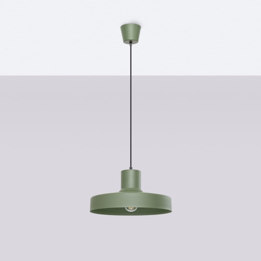 Luster na lanku BILO 1xE27/15W/230V pr. 35 cm zelená