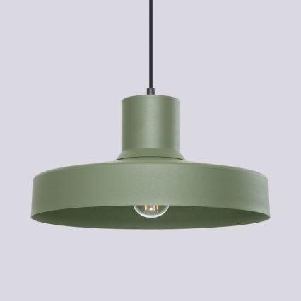 Luster na lanku BILO 1xE27/15W/230V pr. 35 cm zelená