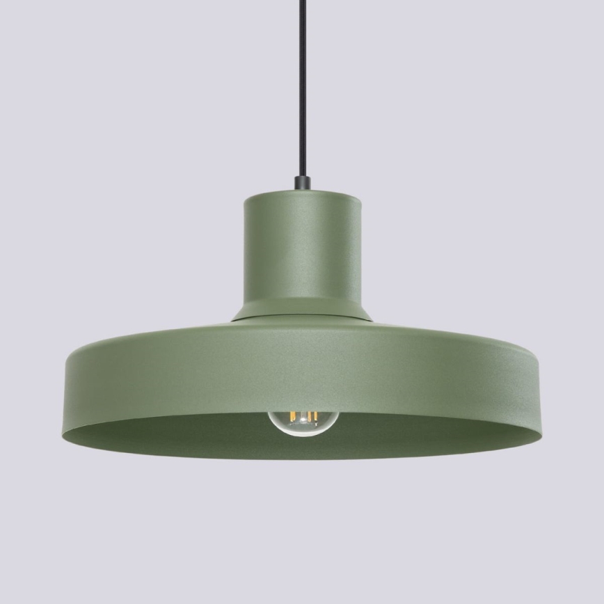 Luster na lanku BILO 1xE27/15W/230V pr. 35 cm zelená
