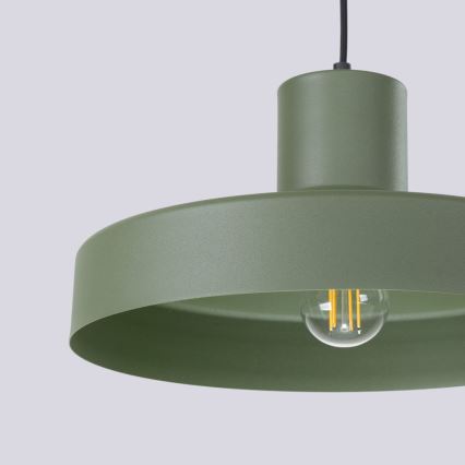 Luster na lanku BILO 1xE27/15W/230V pr. 35 cm zelená