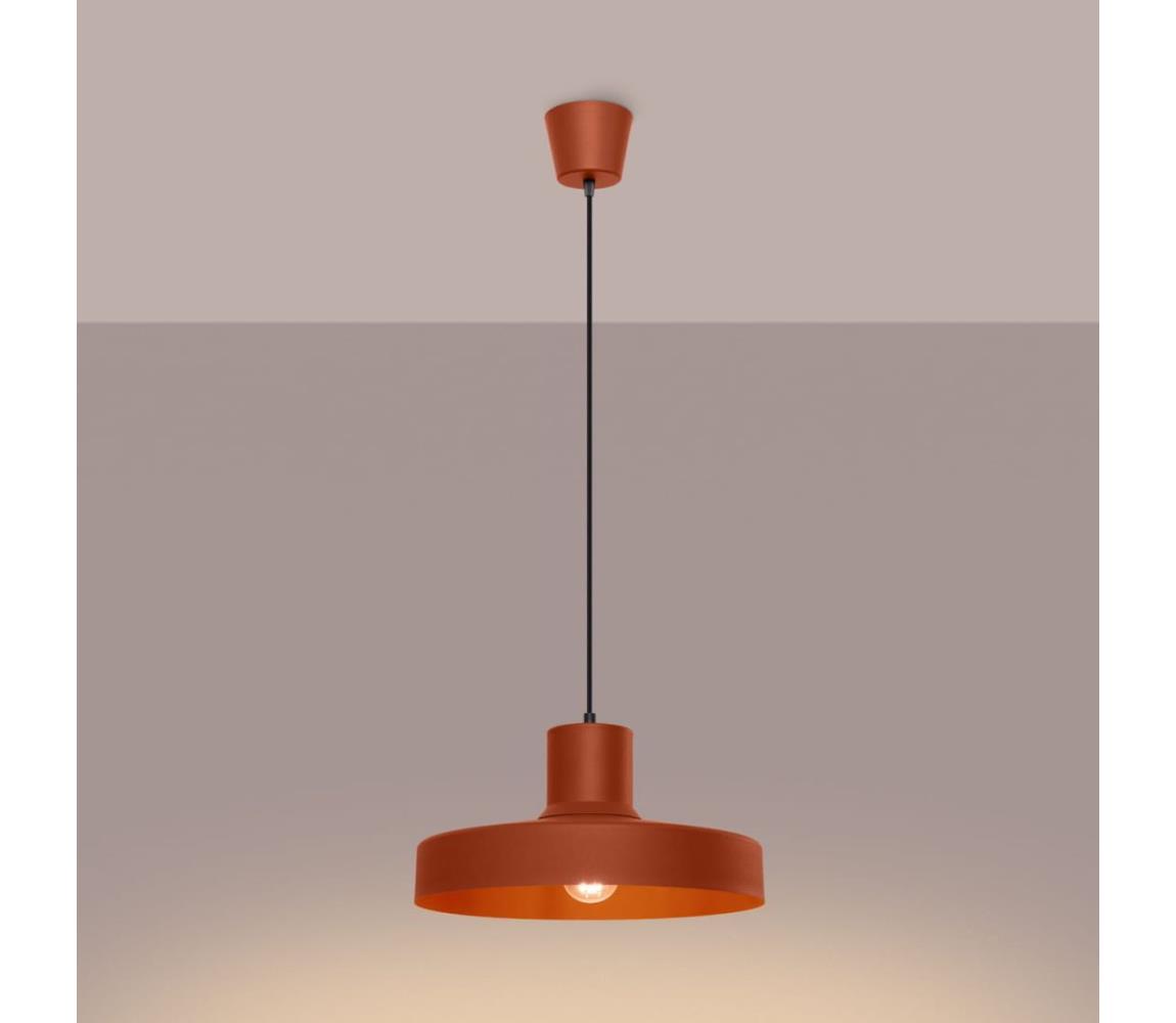 SL.1706 - Luster na lanku BILO 1xE27/15W/230V pr. 35 cm oranžová SL.1706