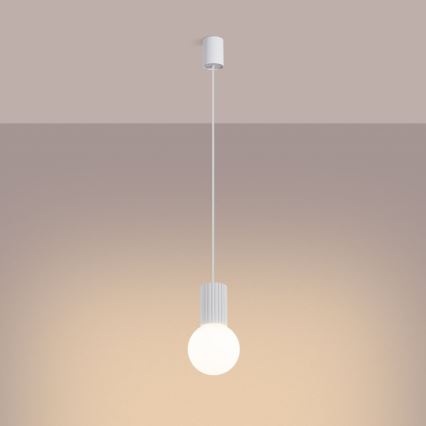 Luster na lanku HALO 1xG9/8W/230V pr. 12 cm biela