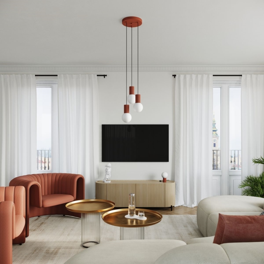 Stolná lampa HALO 1xG9/8W/230V pr. 12 cm oranžová