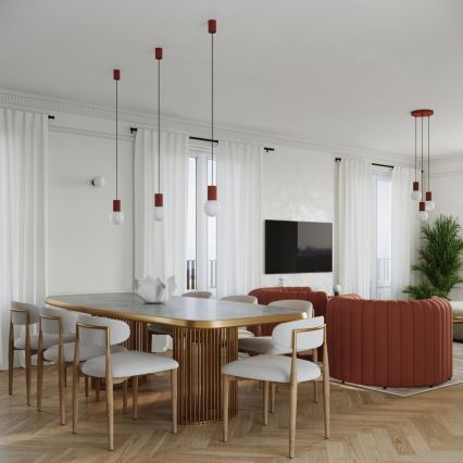 Stolná lampa HALO 1xG9/8W/230V pr. 12 cm oranžová