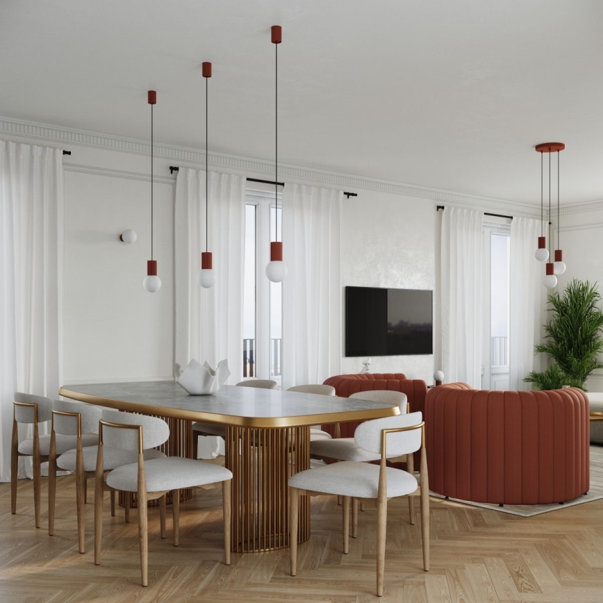 Stolná lampa HALO 1xG9/8W/230V pr. 12 cm oranžová