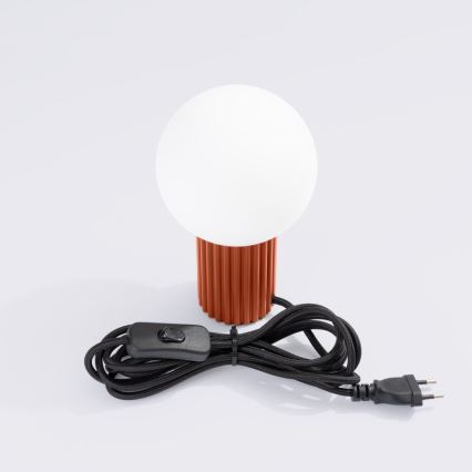 Stolná lampa HALO 1xG9/8W/230V pr. 12 cm oranžová