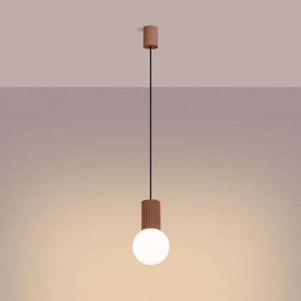 Luster na lanku HALO 1xG9/8W/230V pr. 12 cm hnedá