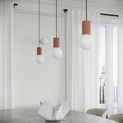 Luster na lanku HALO 1xG9/8W/230V pr. 12 cm hnedá