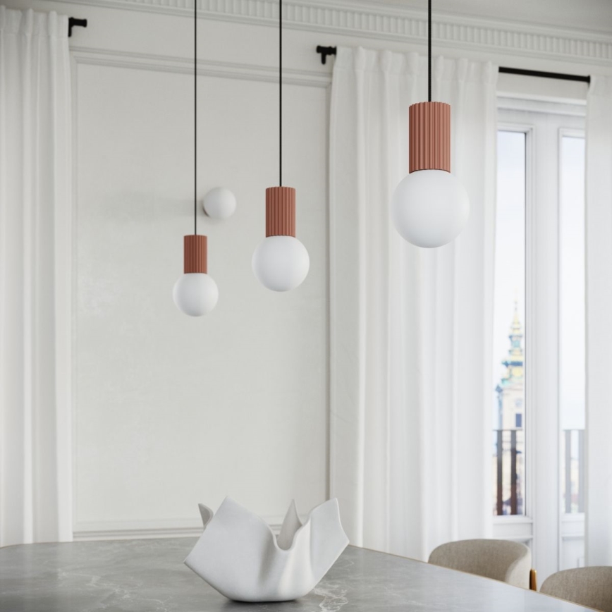 Luster na lanku HALO 1xG9/8W/230V pr. 12 cm hnedá
